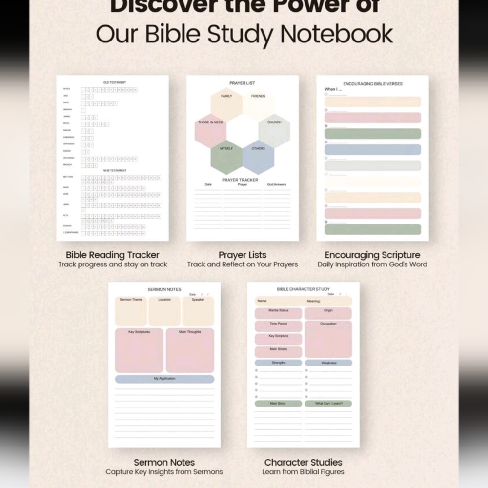 NWT Pink Bible Study Planner - Picture 5 of 6